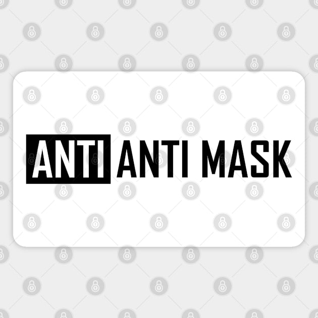 Anti Anti Mask Black Magnet by Shinsen Merch